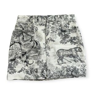 Christian Dior Dioriviera mini skirt in toile de jouy motif